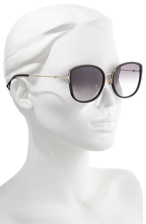 gucci 56mm round cat eye sunglasses|gucci round cat eye sunglasses.